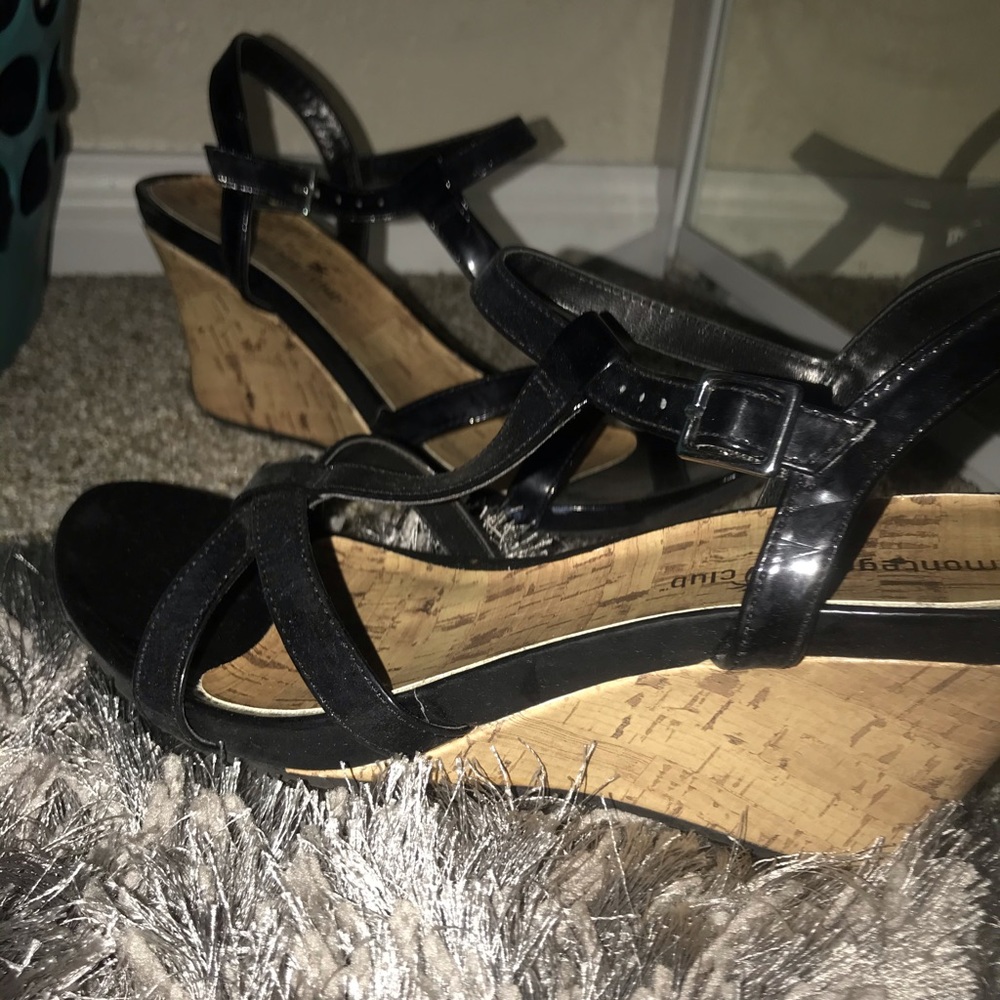 Cork Bottom Mule Wedge Pumps ✨